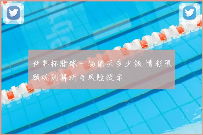 世界杯赌球一场能买多少钱 博彩限额规则解析与风险提示